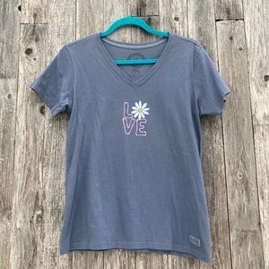 Life is Good love Shirt medium